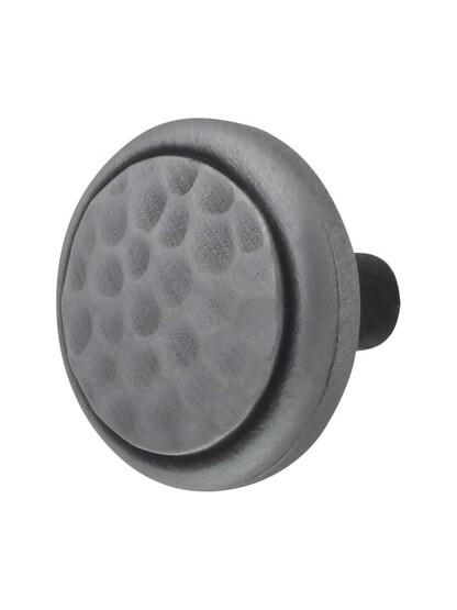 Arts and Crafts Cabinet Knob - 1 1/4 inch Diameter in Antique Pewter.